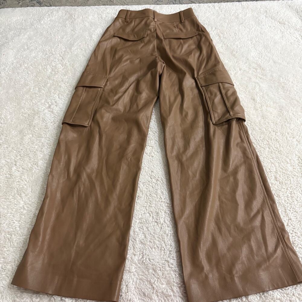 Aritza Wilfred Bridger Cargo Pant 4 Vegan Brown Leather Grunge City College - Picture 2 of 6